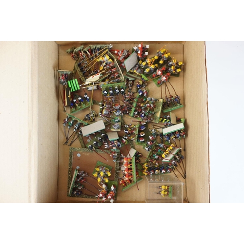 330 - Collection of miniature metal and plastic war gaming vehicles and accessories, painted, vg quality