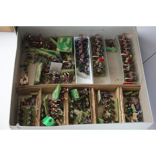 330 - Collection of miniature metal and plastic war gaming vehicles and accessories, painted, vg quality