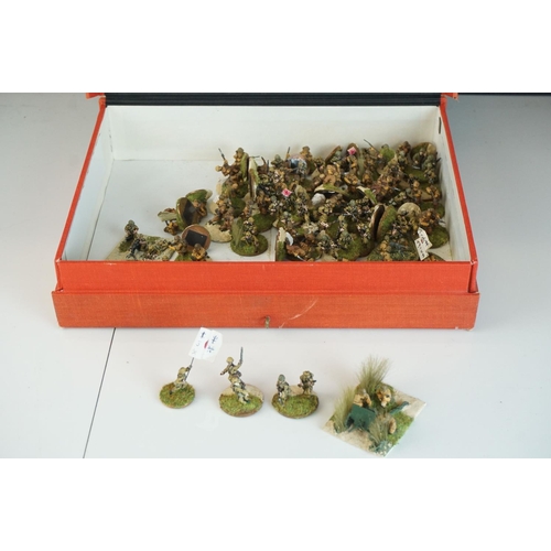 330 - Collection of miniature metal and plastic war gaming vehicles and accessories, painted, vg quality