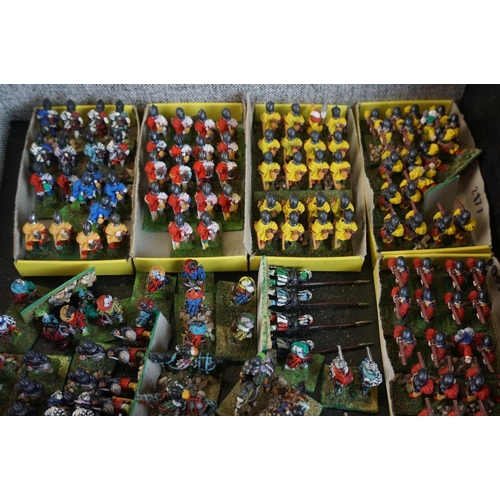 330 - Collection of miniature metal and plastic war gaming vehicles and accessories, painted, vg quality