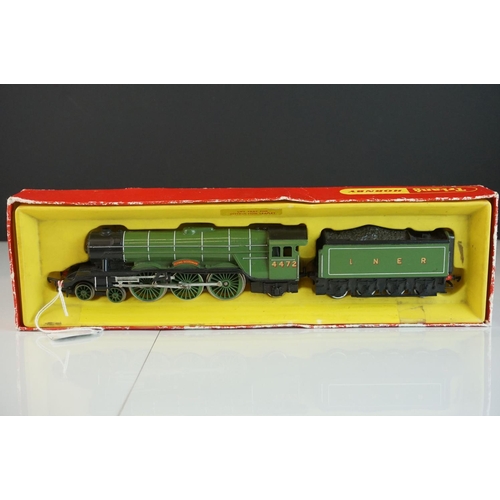 35a - Two boxed Hornby OO gauge locomotives to include Triang Hornby R855N LNER Flying Scotsman with steam... 