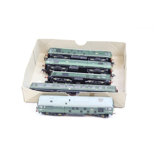 75 - Five OO gauge Bachmann locomotives to include D5038, D5182, D7502, D8138 & M51928