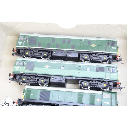 75 - Five OO gauge Bachmann locomotives to include D5038, D5182, D7502, D8138 & M51928