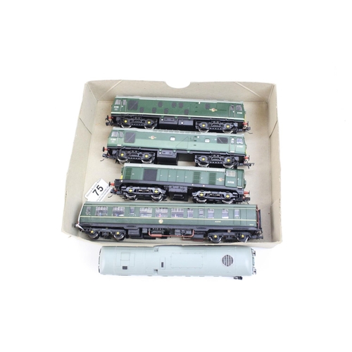 75 - Five OO gauge Bachmann locomotives to include D5038, D5182, D7502, D8138 & M51928