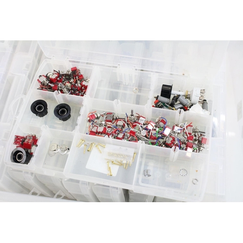 82 - Quantity of model railway accessories and parts to include switches, tools, signals, couplings, coac... 