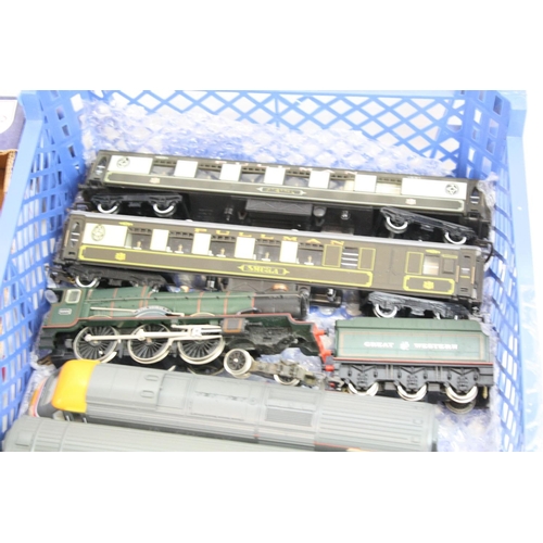 96 - OO gauge model railway to include Hornby King George V GWR locomotive & tender, Hornby InterCity set... 