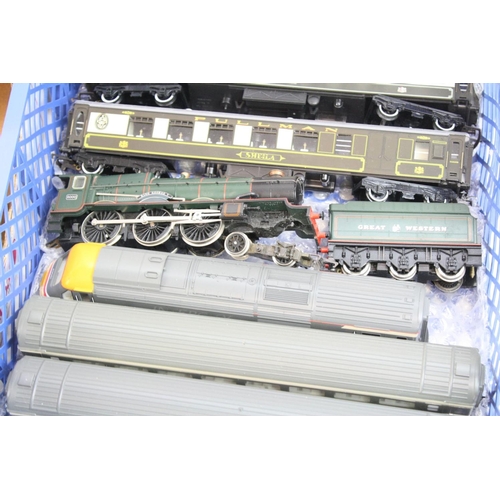 96 - OO gauge model railway to include Hornby King George V GWR locomotive & tender, Hornby InterCity set... 