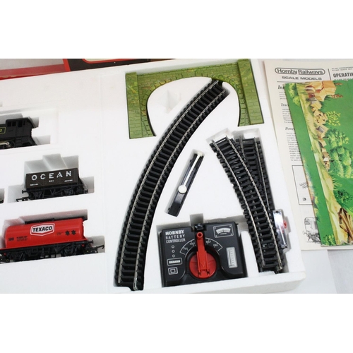 97 - Boxed Hornby OO gauge R168 Electric Rail Freight train set, complete, some box wear