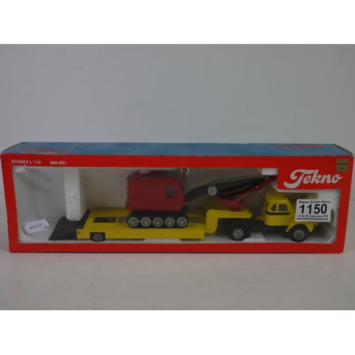 1150 - Four boxed 1/50 Teckno diecast haulage and construction models to include Scania L110, Ford D0810 91... 