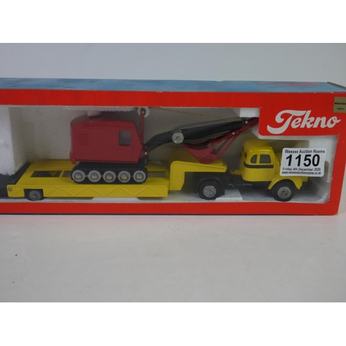 1150 - Four boxed 1/50 Teckno diecast haulage and construction models to include Scania L110, Ford D0810 91... 