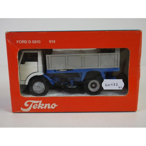 1150 - Four boxed 1/50 Teckno diecast haulage and construction models to include Scania L110, Ford D0810 91... 