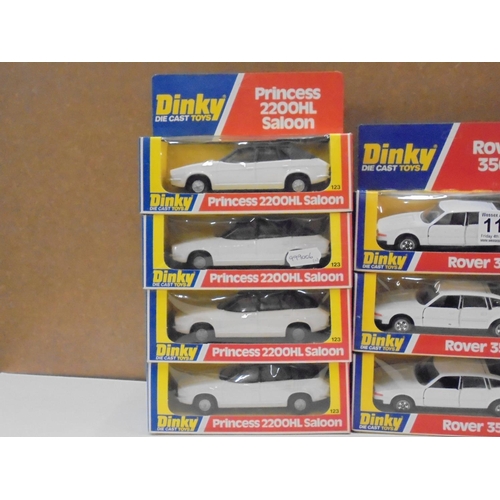 1157 - Ex Shop Stock - 11 Boxed Dinky diecast models to include 7 x 180 Rover 3500 in white and 4 x 123 Pri... 