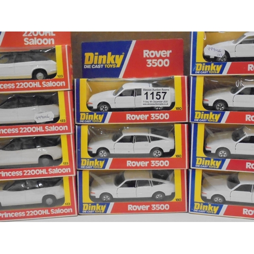 1157 - Ex Shop Stock - 11 Boxed Dinky diecast models to include 7 x 180 Rover 3500 in white and 4 x 123 Pri... 