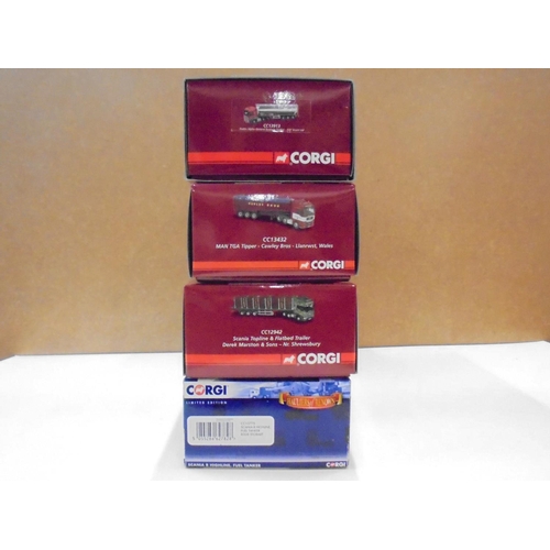 1159 - Four boxed 1:50 Corgi Hauliers of Renown diecast  to include (CC13432), Foden Alpha General Purpose ... 