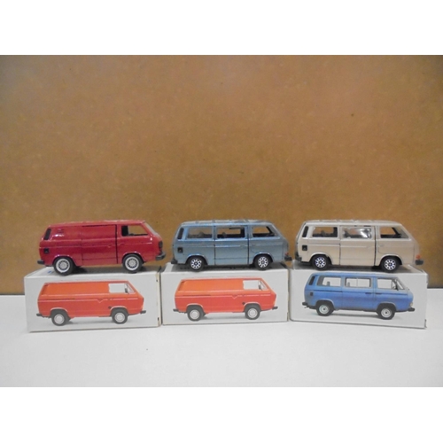 1162 - Eight boxed Schabak diecast models to include 3 x Volkswagen, 1040 Caravelle, 1042 VW Transporter x ... 