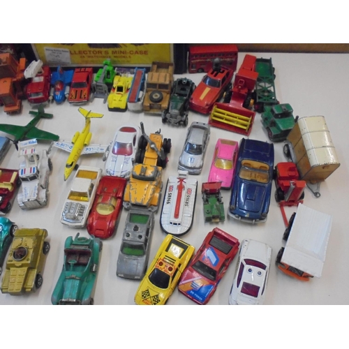 1163 - Over 50 playworn diecast vehicles to include Matchbox Lesney, Corgi,, Majorette, etc. plus Matchbox ... 