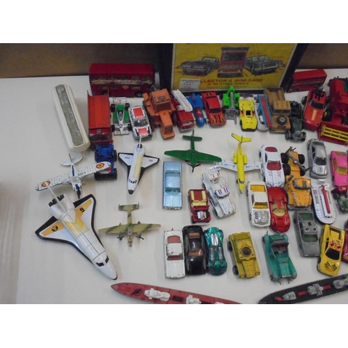 1163 - Over 50 playworn diecast vehicles to include Matchbox Lesney, Corgi,, Majorette, etc. plus Matchbox ... 