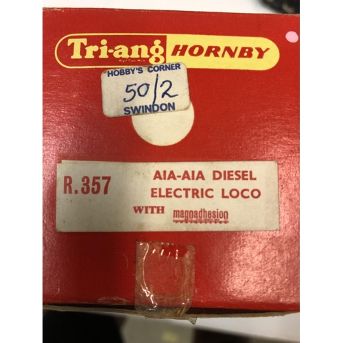 220 - Three boxed Triang Hornby OO gauge locomotives to include R357 AIA-AIA Diesel Electric Loco, R59S 2-... 