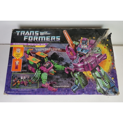 2440 - Three boxed G1 Transformers to include Jetfire, Galvatron & Scorponok, tatty boxes and unchecked for... 