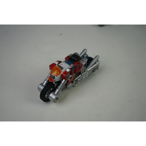 2441 - Seven playworn Hasbro G1 Transformers and Tonka Gobots to include Grimlock, Scourge, Leader 1, Cy-Ki... 