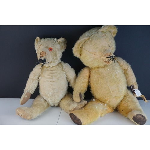 360 - Three early mid 20th C soft toys to include Dean Rag Book Polar Bear and 2 x straw filled bears