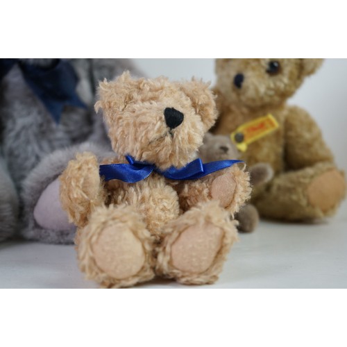 350 - Eigth vintage soft toys to include 3 x Steiff miniatures, Salco Bear, Cheeky Chums Bear, 2 x Kenleys... 