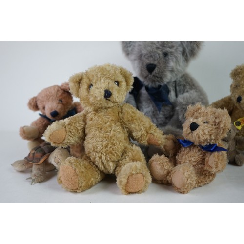 350 - Eigth vintage soft toys to include 3 x Steiff miniatures, Salco Bear, Cheeky Chums Bear, 2 x Kenleys... 