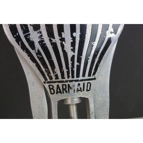 132 - Mid 20th century Italian Carlo Gemelli ' Barmaid ' Double Lever Aluminium Corkscrew, 25cms high