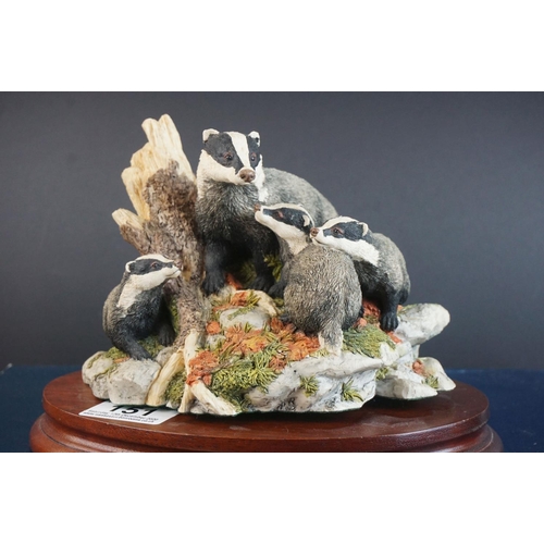 151 - Three Border Fine Art Models including a Boxed ' Evening Shadows ' with coa, Model of a Vixen Fox wi... 
