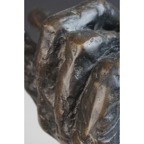 163 - Bronze Sculpture of a Pair of Hands titled ' Intuition' , limited edition, no. 31/395, signed Rolf (... 