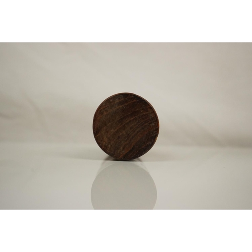 187 - Candlestick made from the timber of H.M.S. Cornwall, launched as H.M.S Wellesley in Bombay 1815,  8c... 