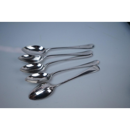 218 - Selection of mainly Silver Items including Tea and Coffee Spoons, Set of Six Silver Buttons, Silver ... 