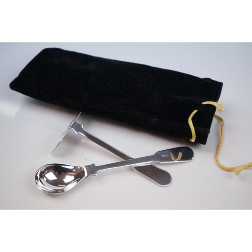 218 - Selection of mainly Silver Items including Tea and Coffee Spoons, Set of Six Silver Buttons, Silver ... 