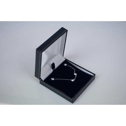 236 - Silver and CZ Necklace