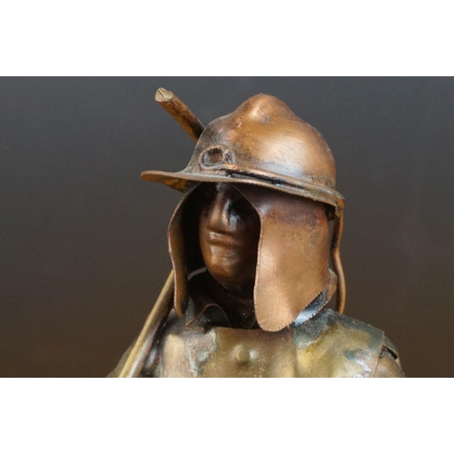 81 - Chilean Statue of a Miner from trapped Tin Mines, 15cms high