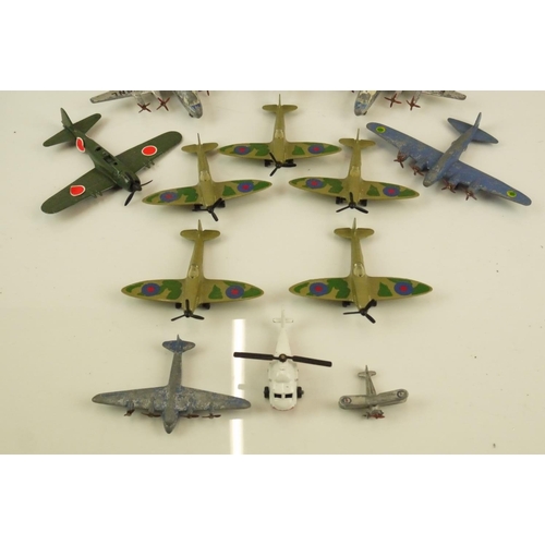 26 - 13 x Playworn diecast aviation models to include Dinky, Matchbox, featuring Dinky Caravelle SE 210, ... 