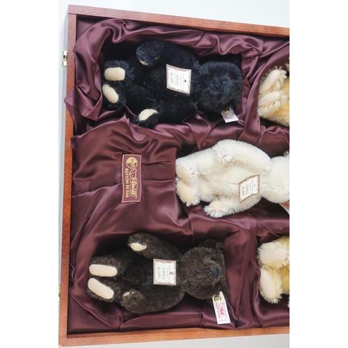 3 - Boxed Steiff UK Baby Bears 1989-1993 ltd. Ed. (535) with all five bears and certificate, inlay has c... 