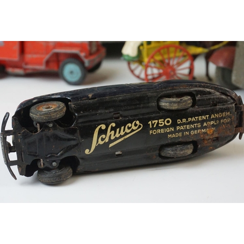 5 - Collection of early - mid 20th C tin plate and diecast models to include Wells O London tin plate, C... 