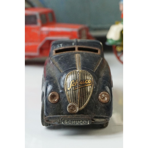 5 - Collection of early - mid 20th C tin plate and diecast models to include Wells O London tin plate, C... 