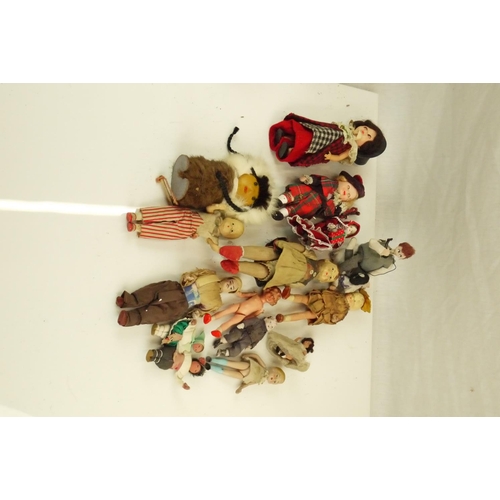 52 - Quantity of small -mid sized vintage dolls featuring china, cloth, primitive, celluloid and plastic ... 