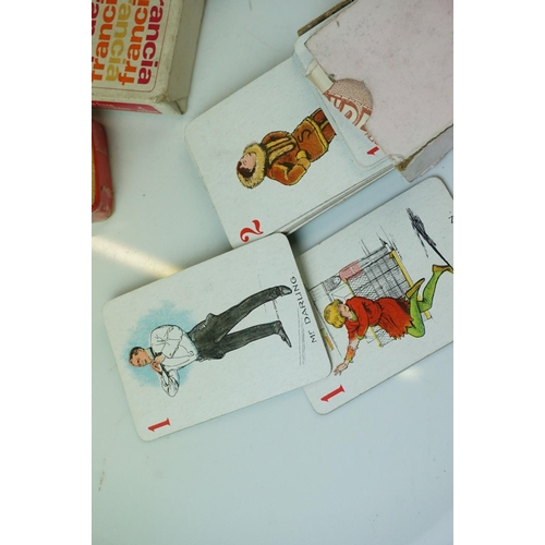 6 - Collection of vintage playing cards and card games to include Jaques Snap and Jaques Happy Families,... 