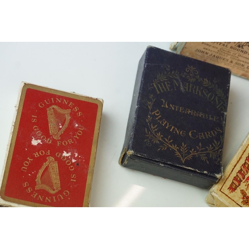 6 - Collection of vintage playing cards and card games to include Jaques Snap and Jaques Happy Families,... 