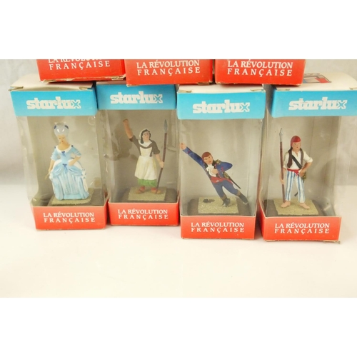 65 - Five original Elastolin Native American figures plus 7 x boxed Starlux La Revolution Francaise figur... 