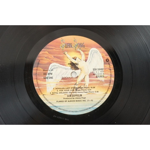 108 - Vinyl - Led Zeppelin Presence (Swan Song SSK 59402).  Sleeve & Vinyl VG