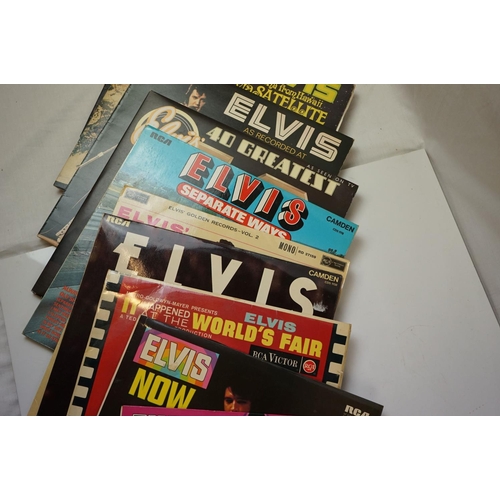 119 - Vinyl - Elvis Presley collection of 17 re-release LP's plus a Readers Digest box set.  Sleeves & Vin... 