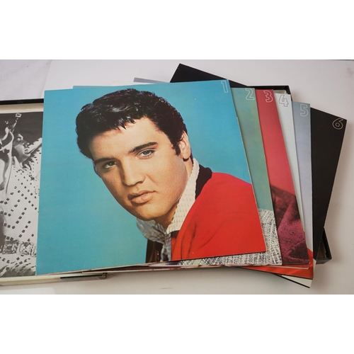 119 - Vinyl - Elvis Presley collection of 17 re-release LP's plus a Readers Digest box set.  Sleeves & Vin... 