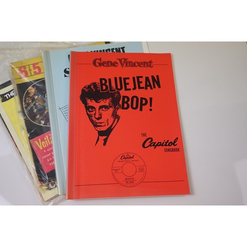 152 - Memorabilia - Gene Vincent interest & 50's/60's collection to include 6 items of sheet music Be Bop ... 