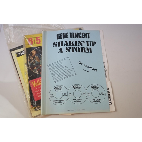 152 - Memorabilia - Gene Vincent interest & 50's/60's collection to include 6 items of sheet music Be Bop ... 