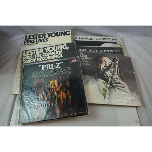 153 - Vinyl - Lester Young collection of over 20 LP's to include The Story Of Vol 1-4 on CBS, The Definiti... 