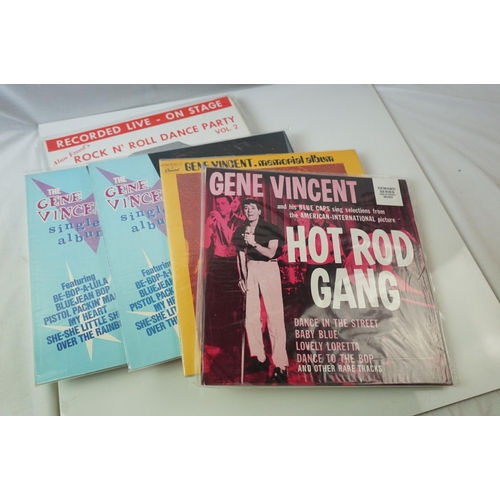 166 - Vinyl - Gene Vincent approx 25 LP's all later releases on Music For Pleasure, Big Beat, Starline, Ro... 